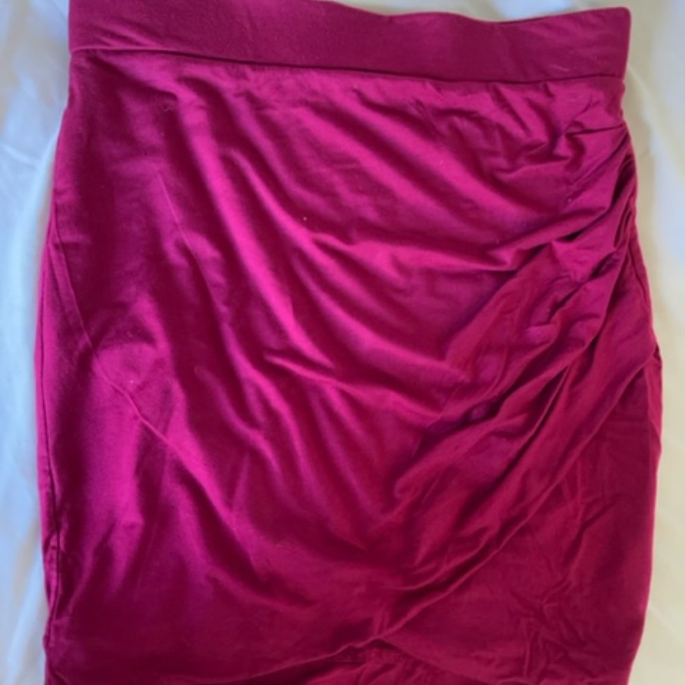 Maroon Mini Skirt